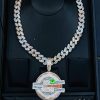 Mossanite Diamond Necklace And Pendant With Bracelet