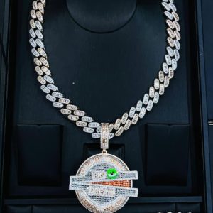 Mossanite Diamond Necklace And Pendant With Bracelet